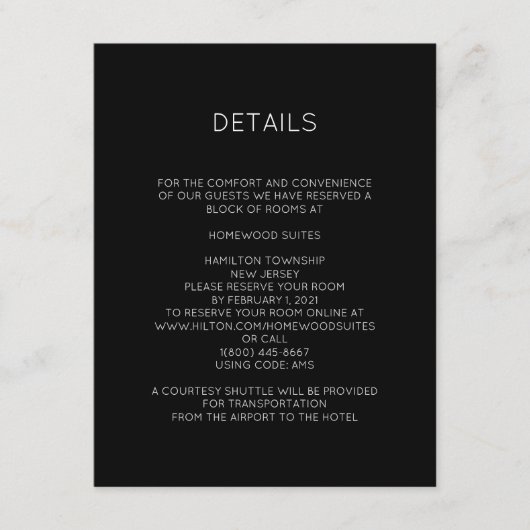 モダンなモノグラムの詳細カード エンクロージャーカード (正面)