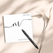 モダンなモノグラムスクリプトカリグラフィーイニシャルネーム 黒ボールペン