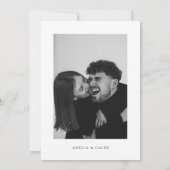 モダンなモノグラム入り写真結婚式招待状 招待状 (裏面)