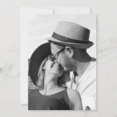 モダンなモノグラム写真 ミニマリスト スペイン風結婚式 招待状 (裏面)