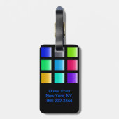 モダンなモノグラム23 ラゲッジタグ (裏面縦)