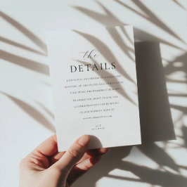 モダンなモノグラム エレガントなスクリプト 詳細 ウェディング エンクロージャーカード