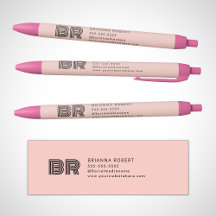 モダンなモノグラム ブランドロゴ おしゃれ トレンディ ピンク