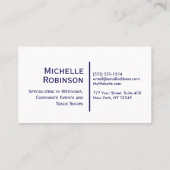 モダンなモノグラム 名刺 (裏面)