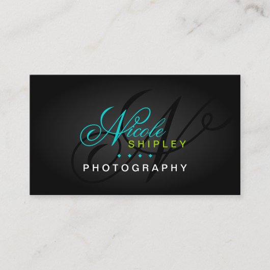 モダンなモノグラム 名刺 (正面)