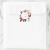 モダンなモノグラム  - 名前入り スクエアシール (バッグ)