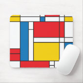 モダンなモンドリアンの刺激を受けたで写実的なパターン マウスパッド (マウス)