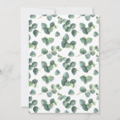 モダンなユーカリのガーランド ウェディング招待状 招待状 (裏面)