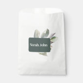 モダンなユーカリのテーブルナンバー フェイバーバッグ (正面)