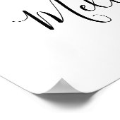 モダンなユーカリの写真 ウェディングゲストブックポスター ポスター (角)