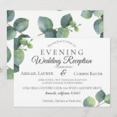 モダンなユーカリの結婚式の招待状 招待状 (正面/裏面)