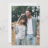 モダンなユーカリの結婚式 Save The Date 招待状 (裏面)