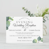 モダンなユーカリの結婚披露宴の招待状 招待状 (スタンド正面)