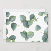 モダンなユーカリの結婚披露宴の招待状 招待状 (裏面)