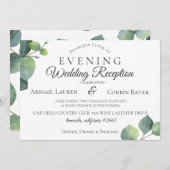 モダンなユーカリの結婚披露宴の招待状 招待状 (正面/裏面)