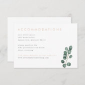 モダンなユーカリの緑の草木の明細カード エンクロージャーカード (正面/裏面)