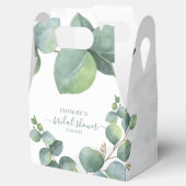 モダンなユーカリの花の植物学のブライダルシャワー フェイバーボックス (オープン)