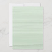 モダンなユーカリの葉の幾何学フレーム ウェディング 招待状 (裏面)