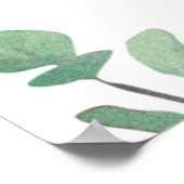 モダンなユーカリグリーンのウェルカムボード　結婚前のお祝い ポスター (角)