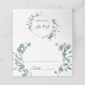 モダンなユーカリ幾何学フレーム ウェディングテーブルプラカード プレイスカード (外部開封)