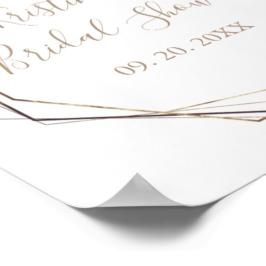 モダンなユーカリ水彩コーヒースクリプトウェディング ポスター (角)