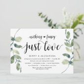 モダンなユーカリ,  ウェディングエロープメントのお祝い 招待状 (スタンド正面)