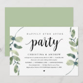 モダンなユーカリ, ウェディングエロープメントのお祝い 招待状 (正面/裏面)