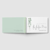 モダンなユーカリ フューチャー ミセス ブライダルシャワー ゲストブック (全面)