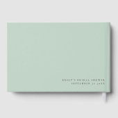 モダンなユーカリ フューチャー ミセス ブライダルシャワー ゲストブック (裏面)