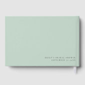 モダンなユーカリ フューチャー ミセス ブライダル シャワー ゲストブック (裏面)