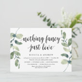 モダンなユーカリ, ブラックインク, ウェディングエロープメント 招待状 (スタンド正面)