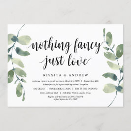 モダンなユーカリ, ブラックインク, ウェディングエロープメント 招待状