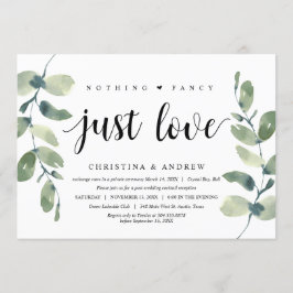 モダンなユーカリ, ブラックインク, ウェディングエロープメント 招待状