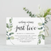 モダンなユーカリ, ブラック, ウェディングエロープメントパーティー 招待状 (スタンド正面)