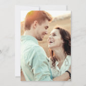 モダンなユーカリ ラベンダー 葉の写真 ウェディング 招待状 (裏面)