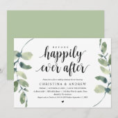 モダンなユーカリ, 結婚式のリハーサルディナー 招待状 (正面/裏面)