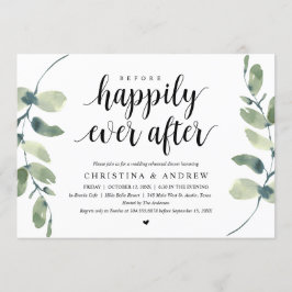 モダンなユーカリ, 結婚式のリハーサルディナー 招待状