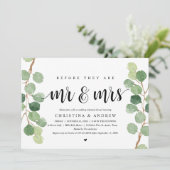 モダンなユーカリ, 結婚式のリハーサルディナー 招待状 (スタンド正面)