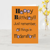 モダンなユーモアのバースデー・カード カード (黄色い花)