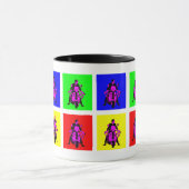 モダンなライダーのポップアート マグカップ (中央)