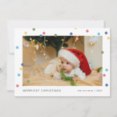 モダンなライトの写真 フラット ホリデー カード (正面)