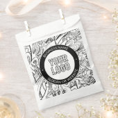 モダンなラインアートとロゴ（編集可能なテキスト付き） フェイバーバッグ (クリップ留めされた状態)