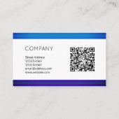モダンなラインパターンスタイルQRコード 名刺 (裏面)