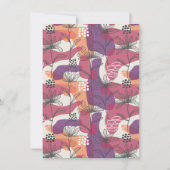 モダンなライン描画のゴールドシャンパンブランシュ＆バブルリー 招待状 (裏面)