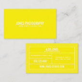 モダンなライン黄色 名刺 (正面/裏面)
