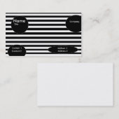 モダンなライン(黒) 名刺 (正面/裏面)