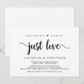 モダンなラスティックな駆け落ち, 何も豪華ではなく、ただ愛 I 招待状 (正面/裏面)