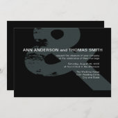 モダンなラスティックアンパサンド結婚式招待状 招待状 (正面/裏面)