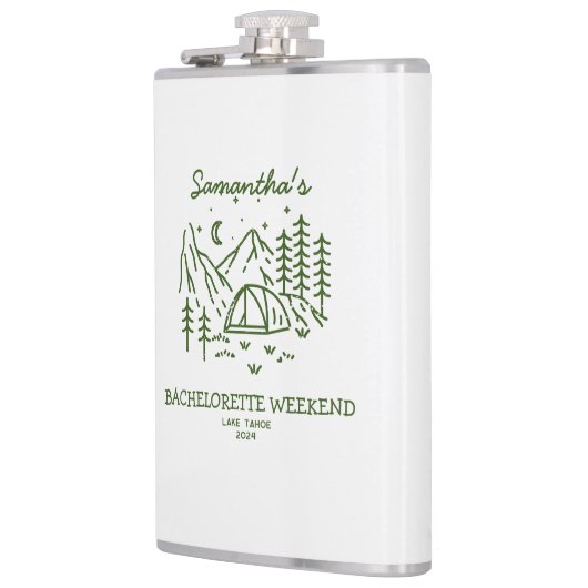 モダンなラスティックキャンプ ブライズパーティー 自然 フラスク (左)
