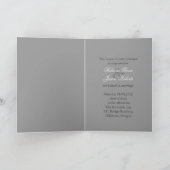 モダンなラスティックバーンウッドレースのウェディング 招待状 (内部)